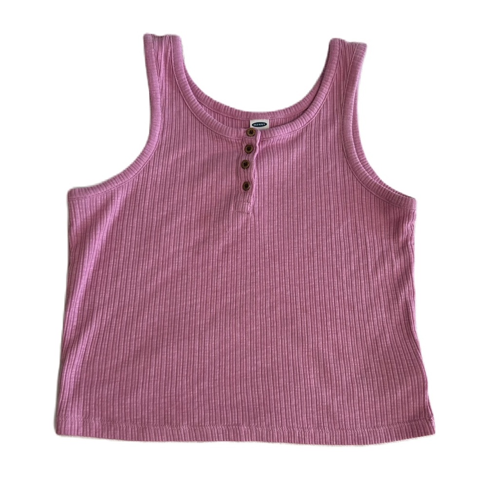 Girls Old Navy Pink Ribbed Tank Top size 10-12